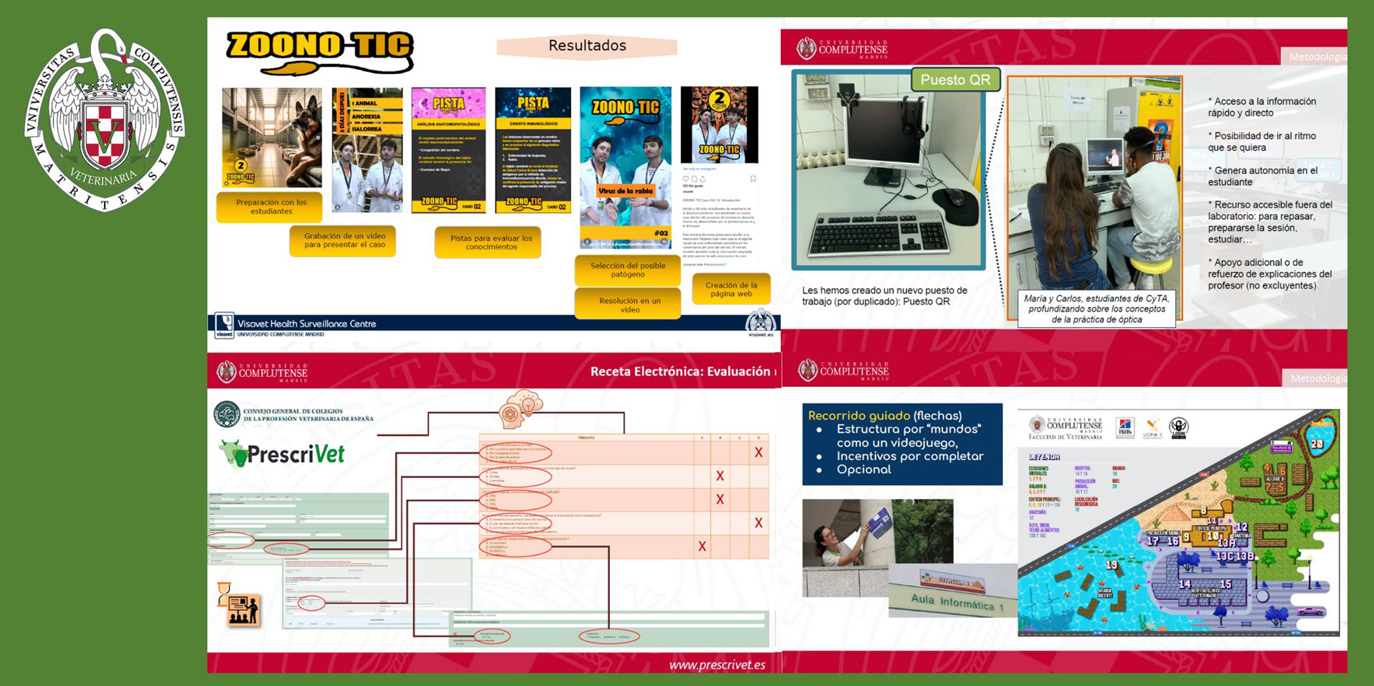 Excelente papel de la Facultad de Veterinaria en las Jornadas AprendeTIC del Vicerrectorado de Tecnología y Sostenibilidad